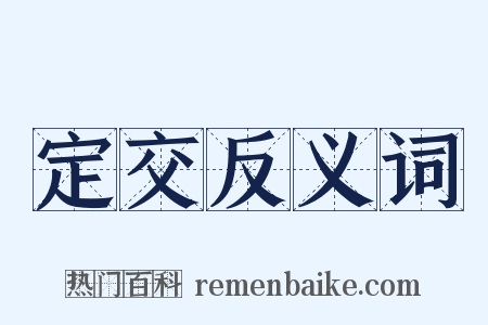 定交反义词是什么意思的图片